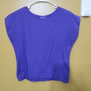 VTG 90s Cristina Lightweight Cap Sleeve Silk Blend Blouse M Grimace Purple